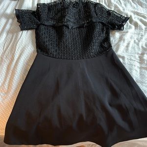 Zara semi sheer black dress